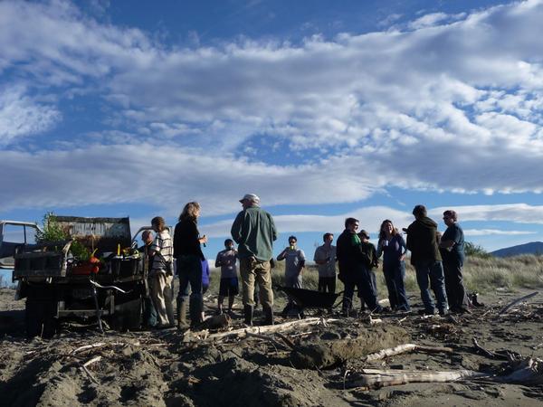 HealthPost director Lucy Butler taking part in a Coast Care planting day.